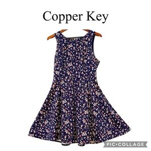 Copper Key floral sleeveless skater dress size L